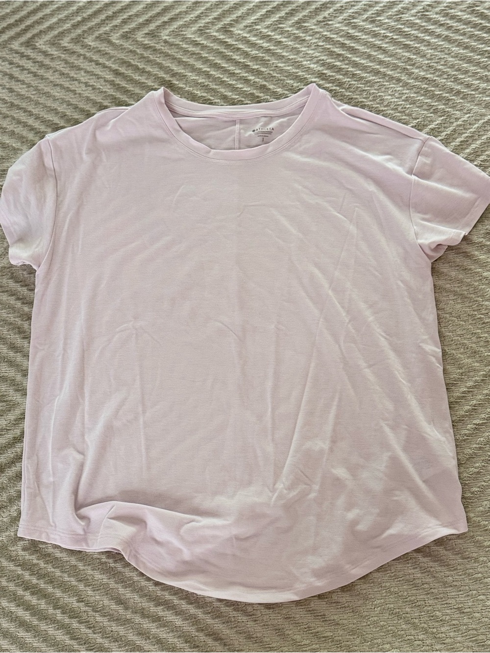 Athleta Pale Pink Crewneck Short Sleeve Tee